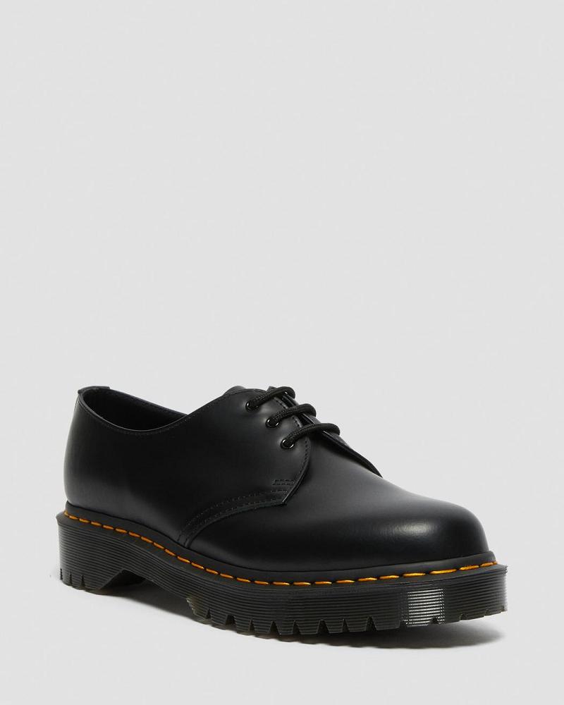 Black Men\'s Dr Martens 1461 Bex Smooth Leather Oxfords Shoes | CA 587BEX